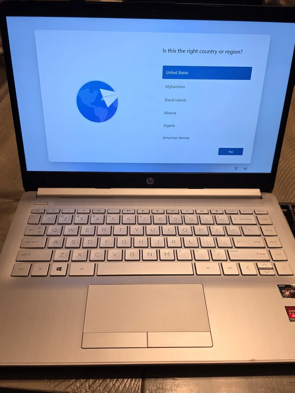 HP Silver and Black Display Laptop with Backlit Keyboard